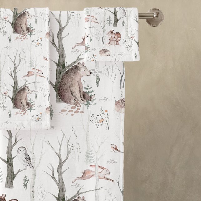 Adorable Woodland Animals Kids Bath Towel Set (Creator Uploaded)