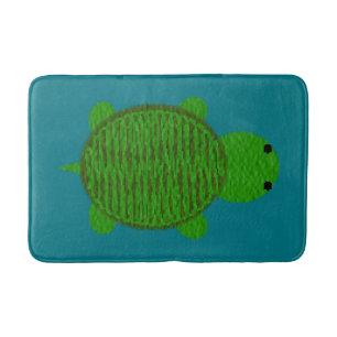 Adorable Yarn Textured Turtle Bath Mat