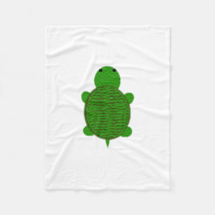 Adorable Yarn Textured Turtle Fleece Blanket