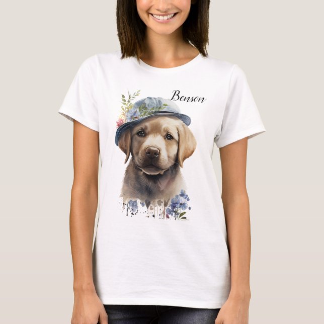 ADORABLE YELLOW LABRADOR RETRIEVER PUPPY T-Shirt (Front)