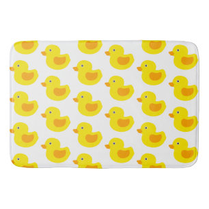 Adorable Yellow Rubber Ducks Duckies Bath Mat