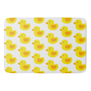 Adorable Yellow Rubber Ducks Duckies Bath Mat