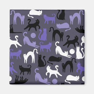 Adorable Yoga Cute Cat Poses Magnet