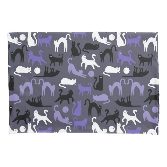 Adorable Yoga Cute Cat Poses Pillowcase (Front)