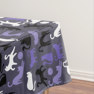 Adorable Yoga Cute Cat Poses Tablecloth