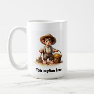 Adorable Young Munchkin in Vintage Clothing Coffee Mug