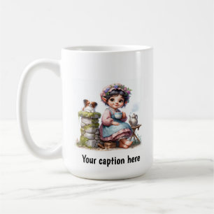 Adorable Young Munchkin in Vintage Clothing Coffee Mug