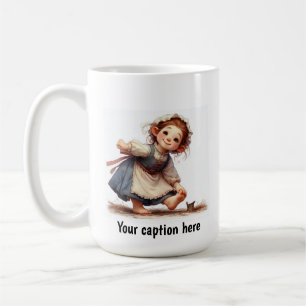 Adorable Young Munchkin in Vintage Clothing Coffee Mug