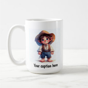 Adorable Young Munchkin in Vintage Clothing Coffee Mug