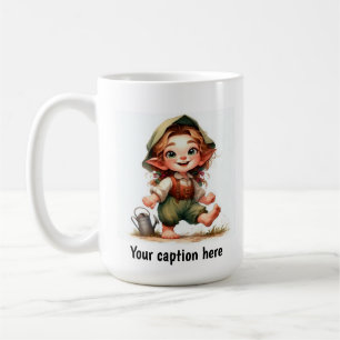 Adorable Young Munchkin in Vintage Clothing Coffee Mug