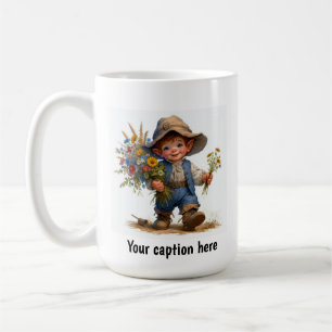 Adorable Young Munchkin in Vintage Clothing Coffee Mug