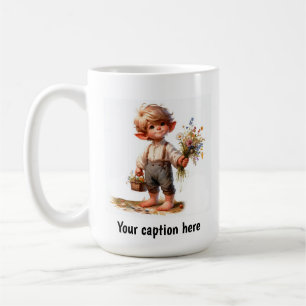 Adorable Young Munchkin in Vintage Clothing Coffee Mug