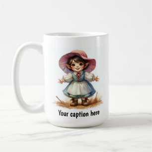 Adorable Young Munchkin in Vintage Clothing Coffee Mug