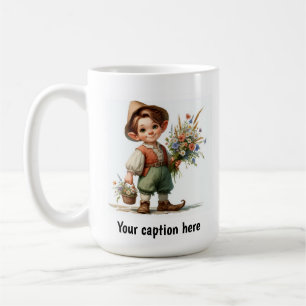 Adorable Young Munchkin in Vintage Clothing Coffee Mug