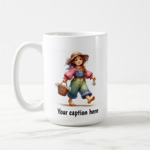 Adorable Young Munchkin in Vintage Clothing Coffee Mug