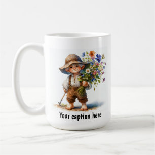 Adorable Young Munchkin in Vintage Clothing Coffee Mug