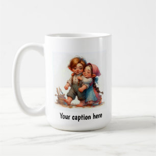 Adorable Young Munchkins in Vintage Clothing Coffee Mug