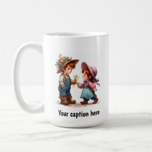 Adorable Young Munchkins in Vintage Clothing Coffee Mug