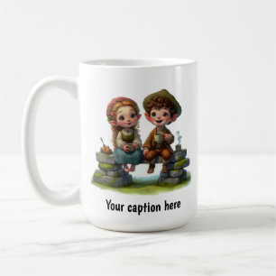 Adorable Young Munchkins in Vintage Clothing Coffee Mug