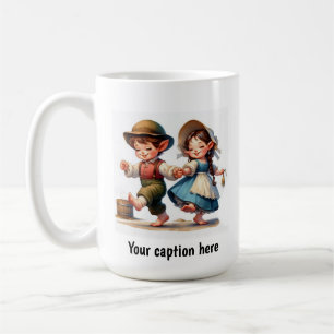 Adorable Young Munchkins in Vintage Clothing Coffee Mug