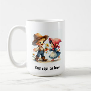 Adorable Young Munchkins in Vintage Clothing Coffee Mug