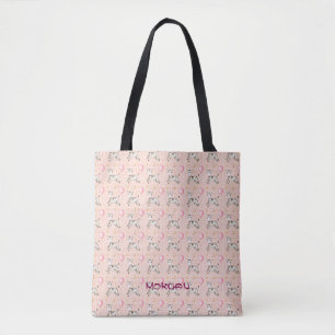 Adorable Zebra and Balloon Pattern Tote Bag