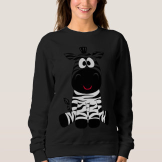 Adorable Zebra Sitting Cute Sweatshirt
