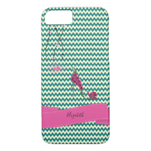Adorable Zigzag,Chevron Floral High Heels -Name Case-Mate iPhone Case
