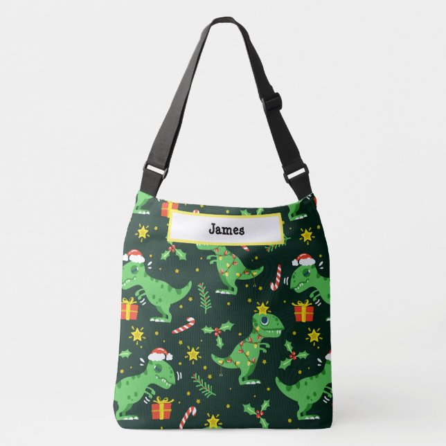 Adorables Christmas Adorable Cartoon Dinosaurs    Crossbody Bag (Front)