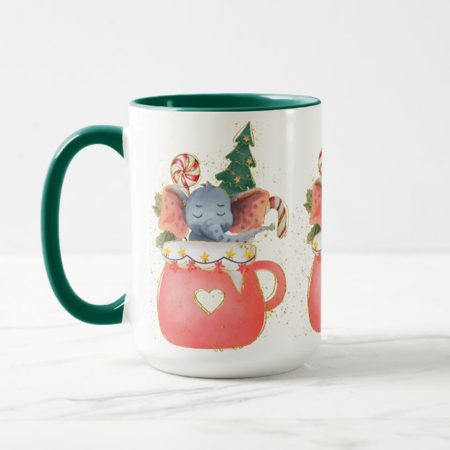 Adorables Christmas Charming Elephant Mug (Left)