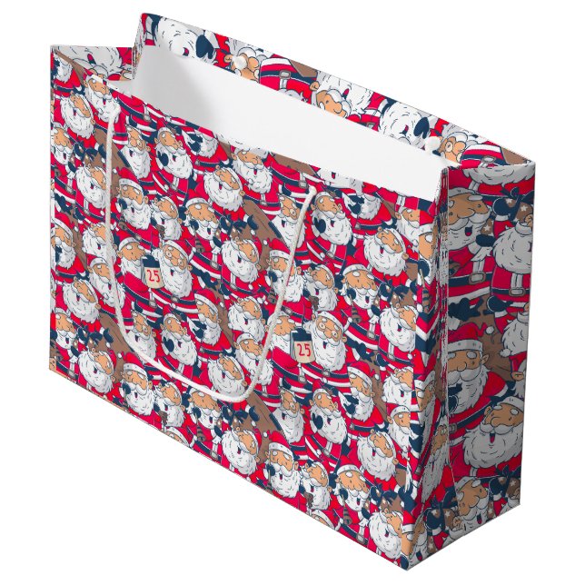 Adorables Christmas Cute Santa Claus  Large Gift Bag (Front Angled)