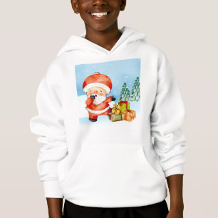 Adorables Christmas Santa With Presents  Hoodie