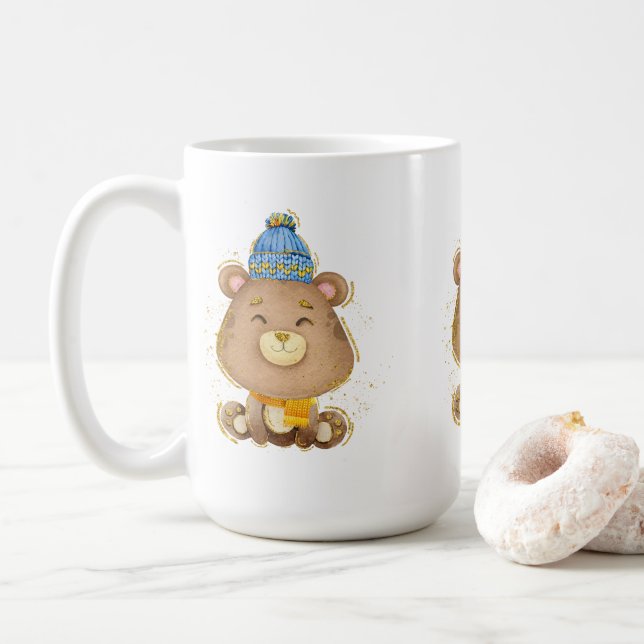 Adorables Christmas Winter Bear Coffee Mug (With Donut)