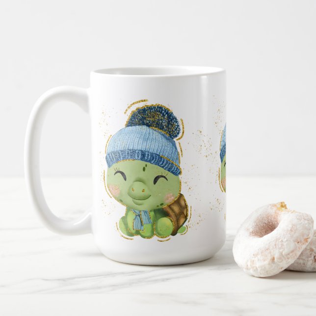 Adorables Christmas Winter Turtle Coffee Mug (With Donut)