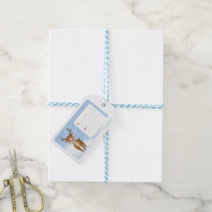 Adorables Cutie Santa's Reindeer Gift Tags