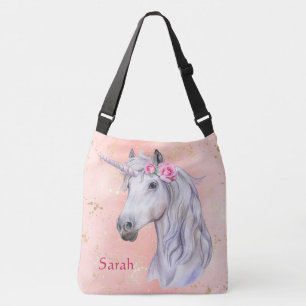 Adorables Fantasy Unicorn Head Custom Crossbody Bag
