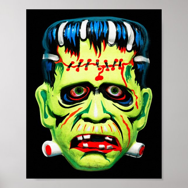 Adorables Green Monster Mask Poster (Front)