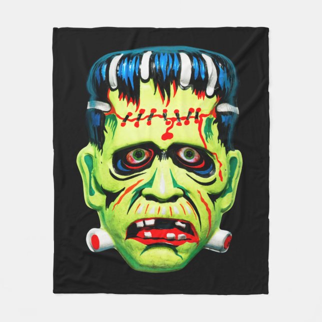 Adorables Halloween Scary Monster Mask  Fleece Blanket (Front)