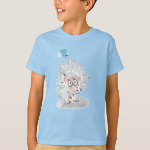 Adorables Little Hedgehog With Blue Balloon T-Shirt