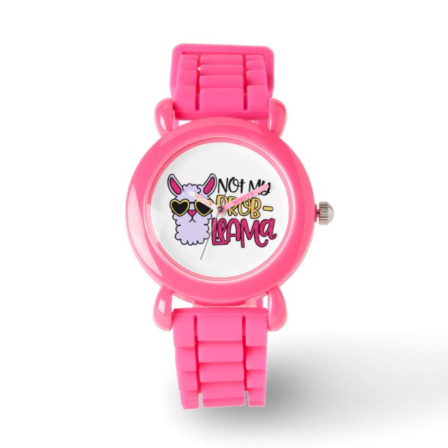 Adorables LLama Love Not My Probllama Purple Watch (Front)