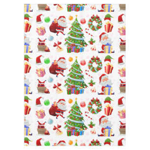 Adorables Santa And Christmas Elements  Tablecloth