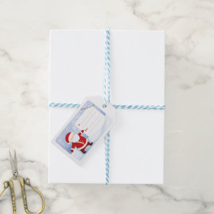 Adorables Santa Claus In Snow Gift Tags