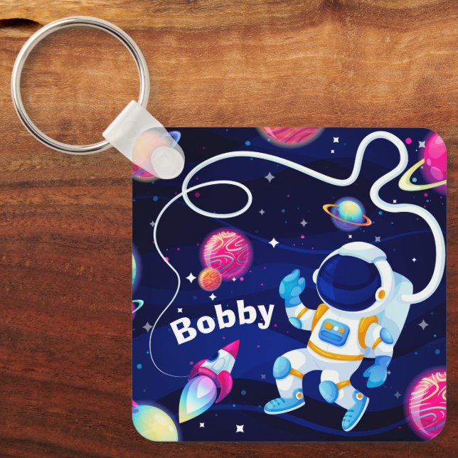 Adorables Spaceman Colourful Custom  Key Ring (Front)