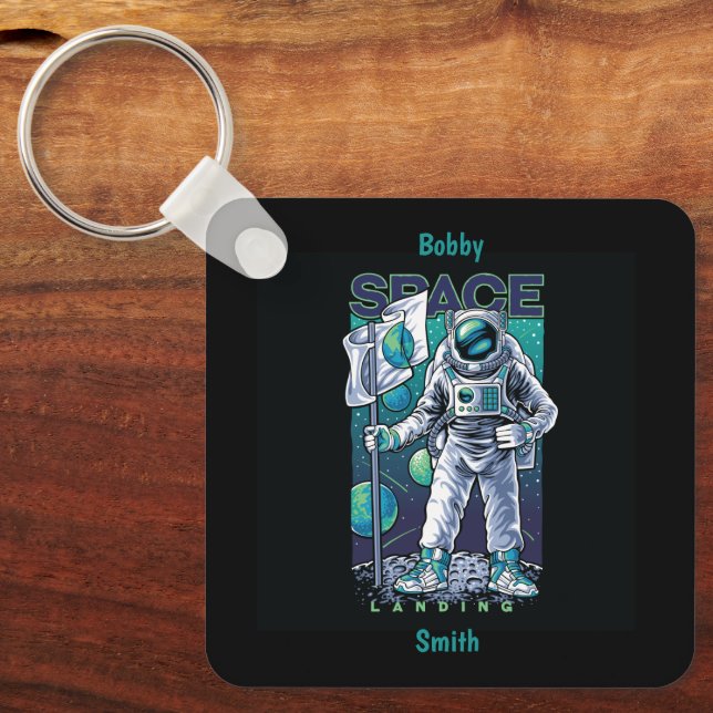 Adorables Spaceman Space Landing Custom   Key Ring (Front)