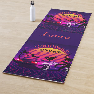 Adorables Synthwave/Vaporwave Retro 80s Yoga Mat