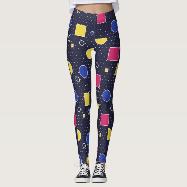 Adorables Synthwave/Vaporwave Style Yoga  Leggings (Front)