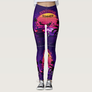Adorables Synthwave/Vaporwave Style Yoga Leggings