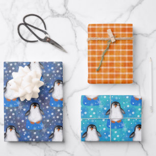 Adorably cool Iceberg Penguin  Wrapping Paper Sheet