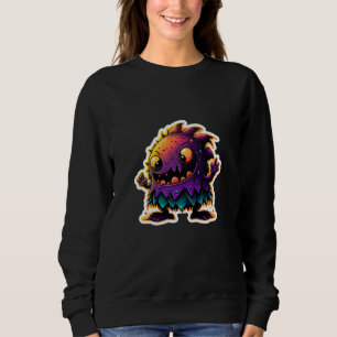 Adorably cute colorful monster character  24 sweatshirt