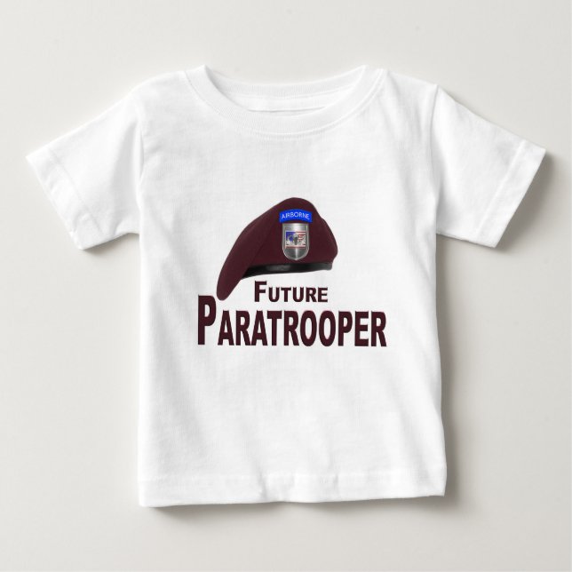 Adorably Cute Future Paratrooper Beret Baby T-Shir Baby T-Shirt (Front)